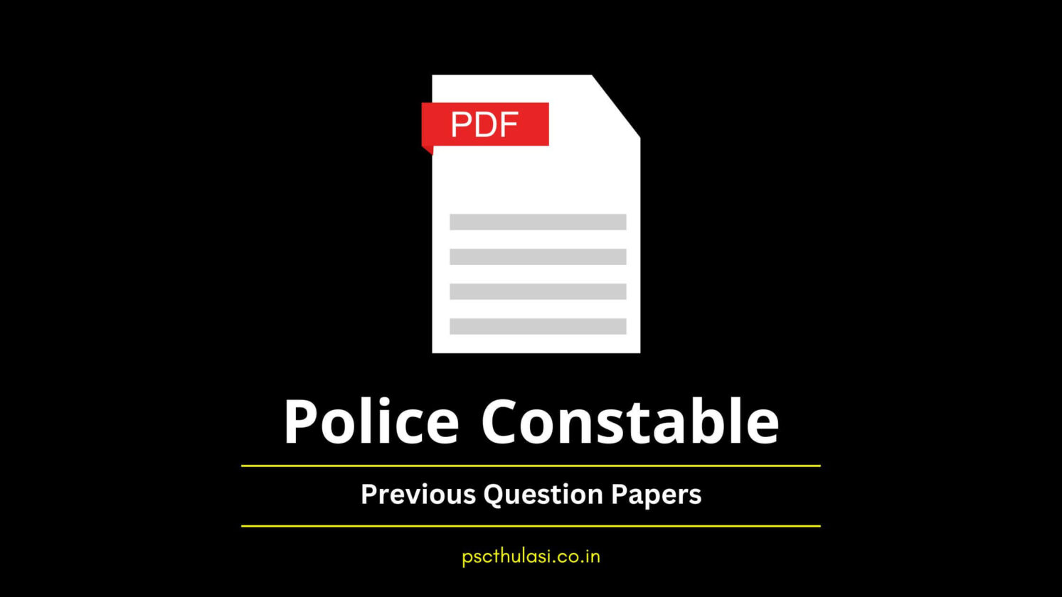 Police Constable previous question papers with answers