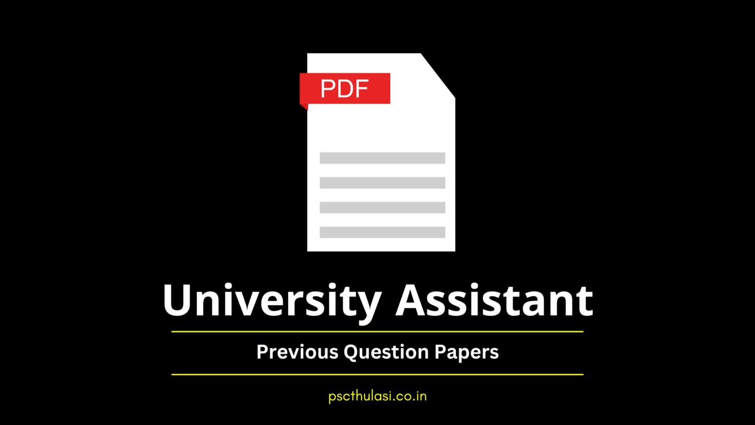 university assistant previous question papers